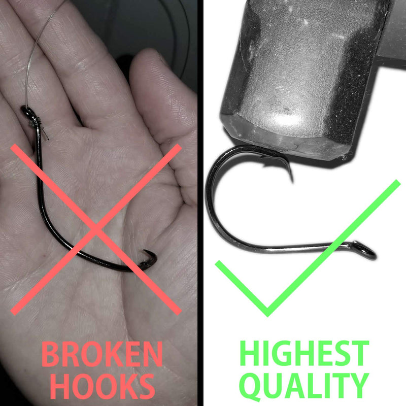 [AUSTRALIA] - Heavyweight Catfish Hooks - Offset Octopus Circle Hooks - 25 Pack (10/0) 
