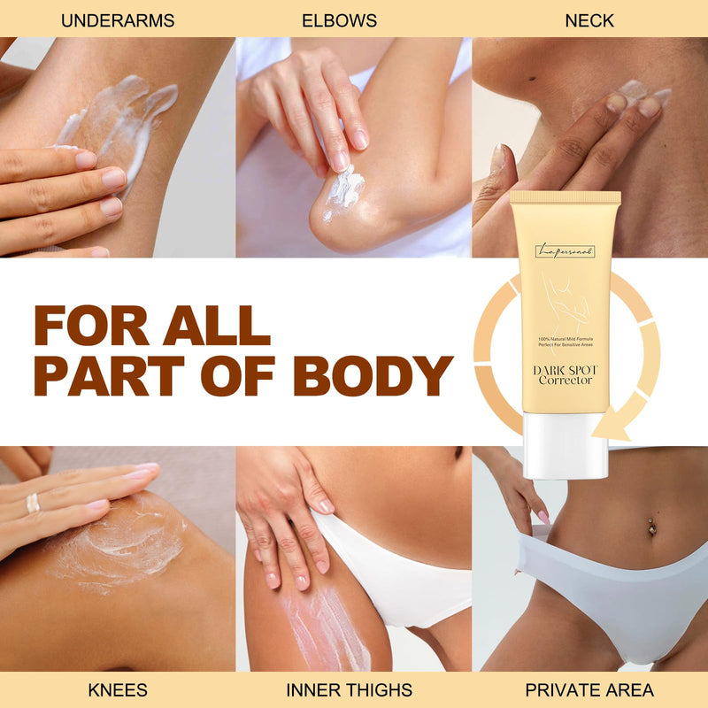LA.PERSONAL Dark Spot Corrector for Body, Underarm, Dark Spot Corrector Cream Targets Knees, Elbows, Private Bikini Line, Inner Thigh, Moisturizes Body Butt Back Cream for Women and Men (2.14oz) - BeesActive Australia