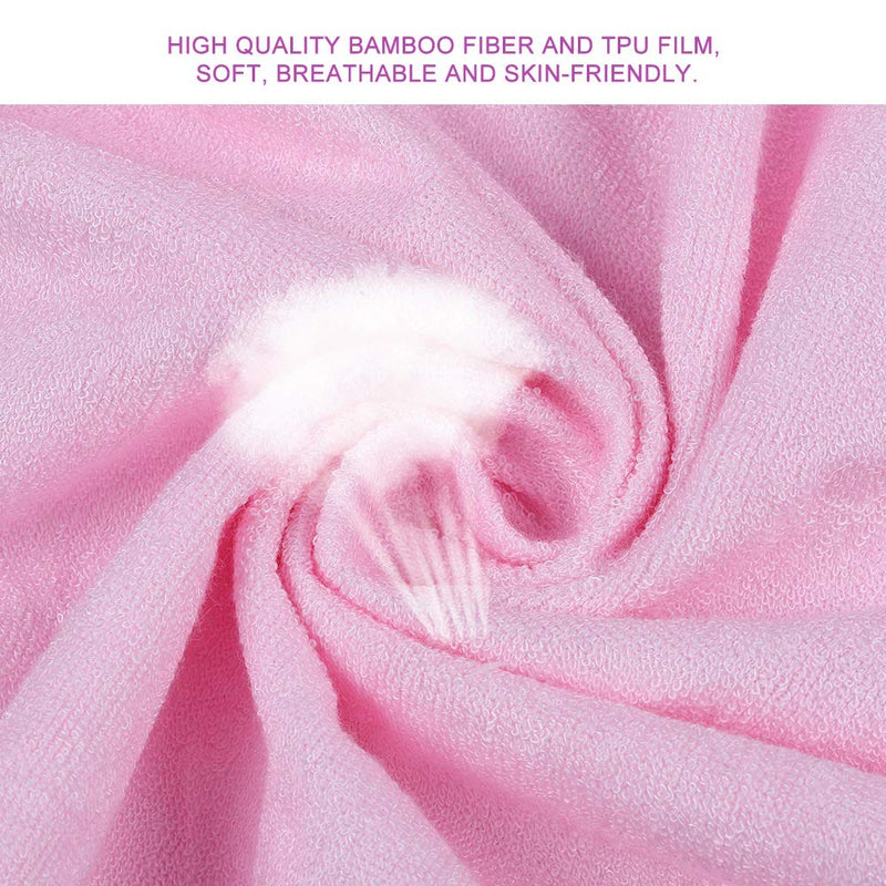 2 Color 3 Size Adult Bib, Elderly Waterproof Bib, Adult Mealtime Saliva Towel Dining Apron Clothes Bamboo Protector (S-Light Pink) - BeesActive Australia