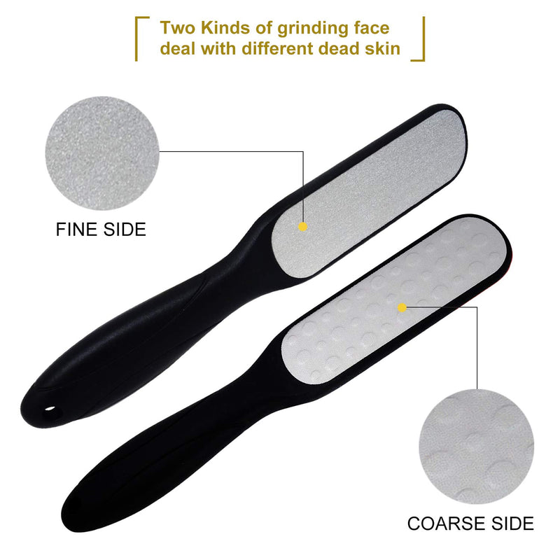 Honbay 2PCS Stainless Steel Double Sided Foot Files Foot Scraper Rasp Pedicure Tools for Men and Women - BeesActive Australia