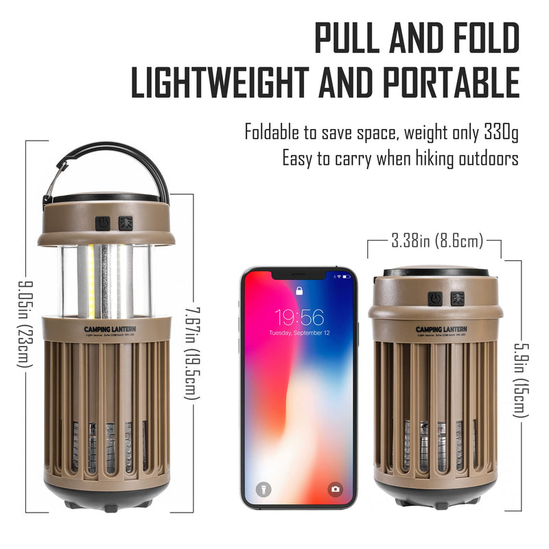 VIPERADE Rechargeable LED Camping Lantern with 4 Models Battery Powered 300 Lumen, Lightweight Waterproof Lantern Flashlight for Camping, Hiking, Fishing, Hurricane, Emergency, Outdoor Survival - BeesActive Australia