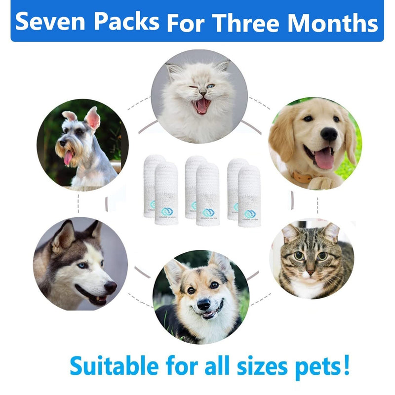 MoiiLavin 6 Packs Pet Toothbrush for Small to Large Dogs Cats,Soft High Grade Finger Toothbrush,Teeth Oral Cleaning,Dental Care, 1 Set for Two Fingers White - BeesActive Australia