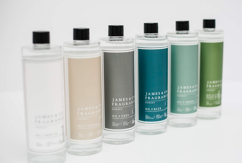 James & Co No.11 Lime (Lime, Basil & Mandarin) 200ml Reed Diffuser Refill Bottle with 6 Fibre Reeds - BeesActive Australia