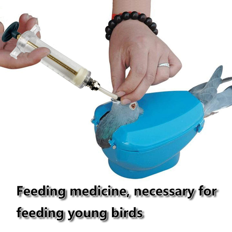 Feeding Syringe for Young Birds Pigeon Parrot Chick 20ML Feeder Syringe Hose Birds Feeding Injector Birds Feeding Syringe Manual Feeding Rearing Gavage Curved Needle Medication Tube Syringe - BeesActive Australia