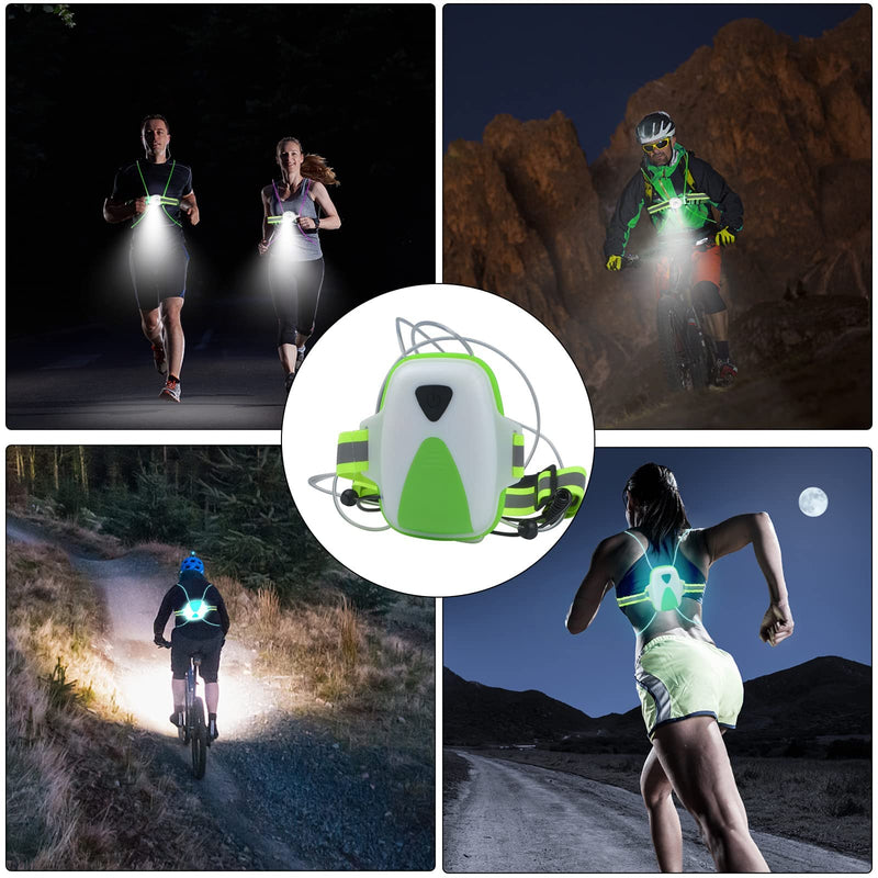 LED Reflective Running Vest with Front Light, Running Lights for Runners, High Visibility Warning Lights for Runners, Safety Vest Running Accessories for Men/Women Night Running, Walking, Cycling - BeesActive Australia