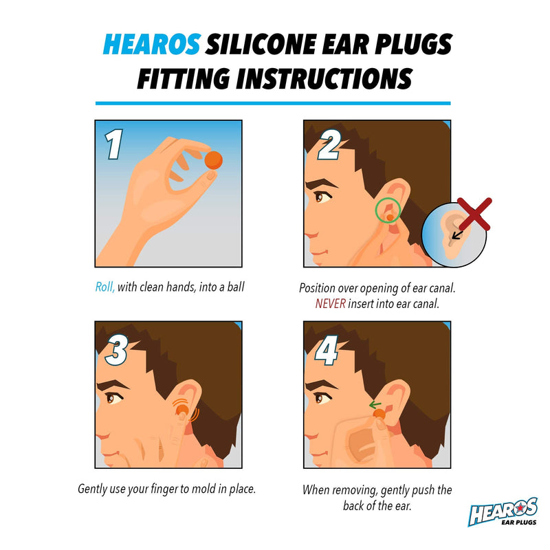 HEAROS Reusable Kids Ear Plugs for Swimming - Floating Silicone Putty, One Size Fits All Mouldable for Ultimate Comfort, Waterproof to Prevent Swimmers Ear, 6 Pairs with Case NRR 22 Hearing Protection - BeesActive Australia