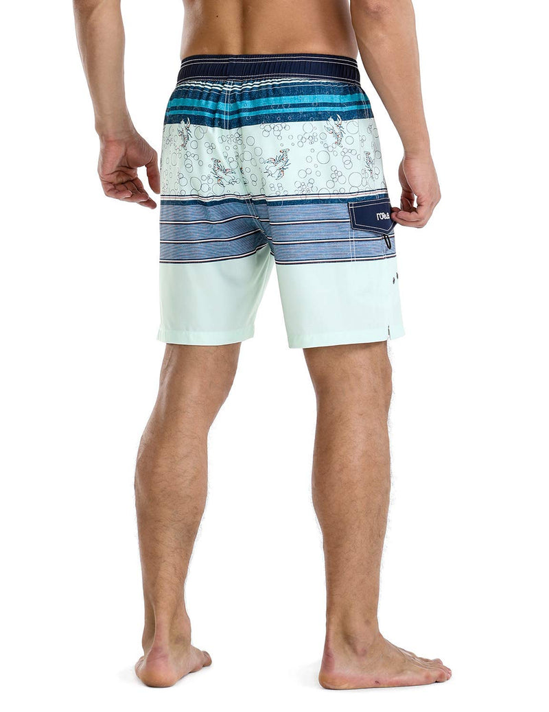 [AUSTRALIA] - Nonwe Men's Quick Dry Soft Relaxed Fit Drawsting Swim Trunks Green-241 32 