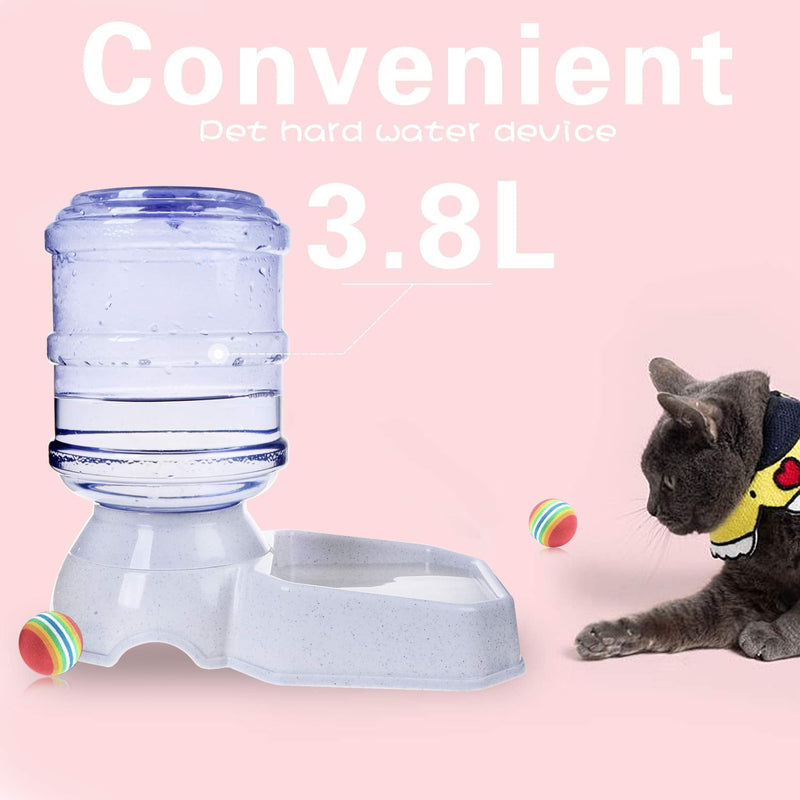 Pet Water Dispenser Station - 1 Gal Replenish Pet Waterer for Dog Cat Animal Automatic Gravity Water Drinking Fountain Bottle Bowl Dish Stand - BeesActive Australia