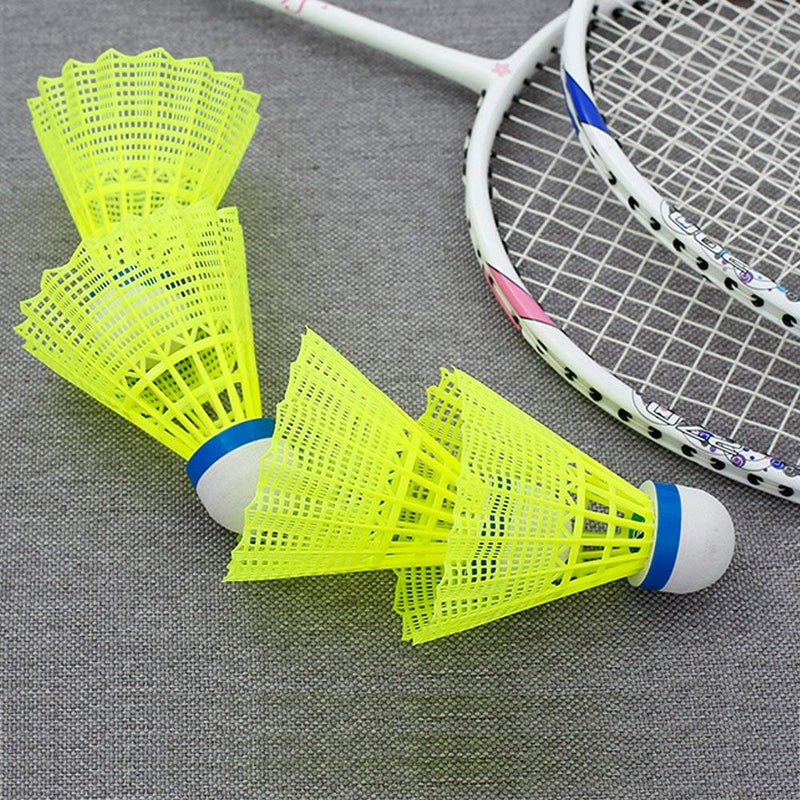 ZHENAN 12-Pack Feather Badminton Shuttlecocks with Great Stability and Durability,Shuttlecock Indoor Outdoor Sports Hight Speed Training Badminton Birdie Balls Yellow - BeesActive Australia