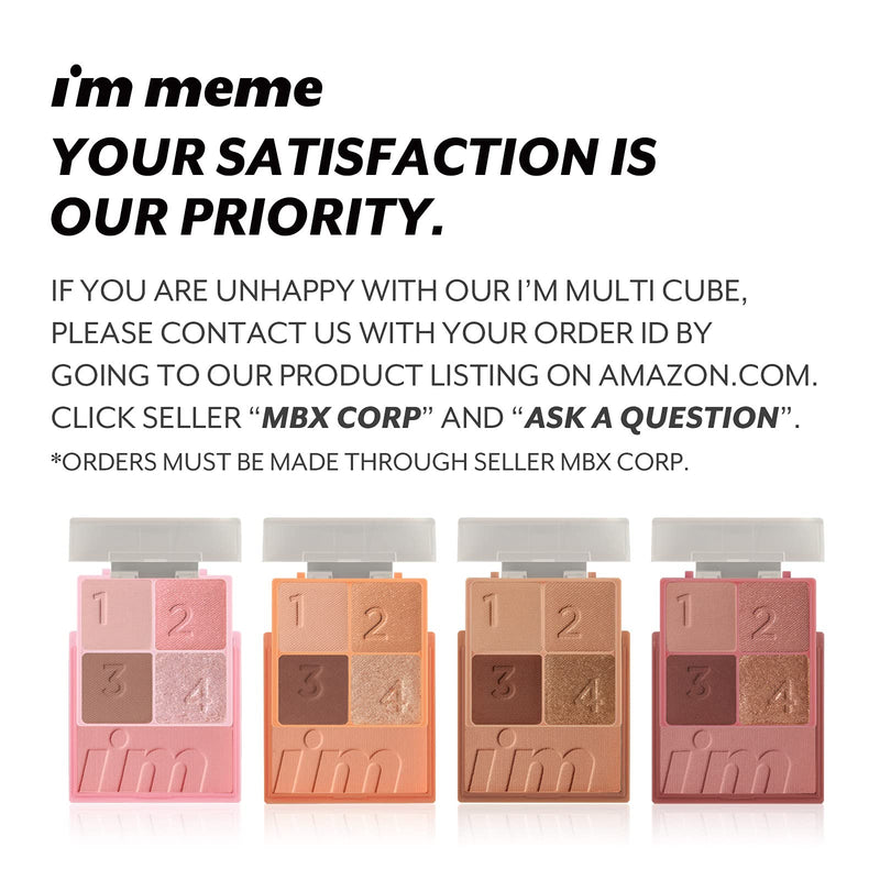 I'M MEME Multi Cube 3 | 01 Sweet Pink | Mini Multi Palette with 4 Eye-shadows and 1 Blush | K-beauty - BeesActive Australia