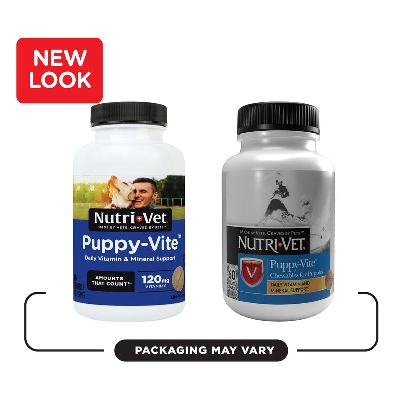 Nutri-Vet Multi-Vite Chewables for Puppies | Formulated with Vitamins & Minerals to Support Balanced Diet | 60 Count - BeesActive Australia