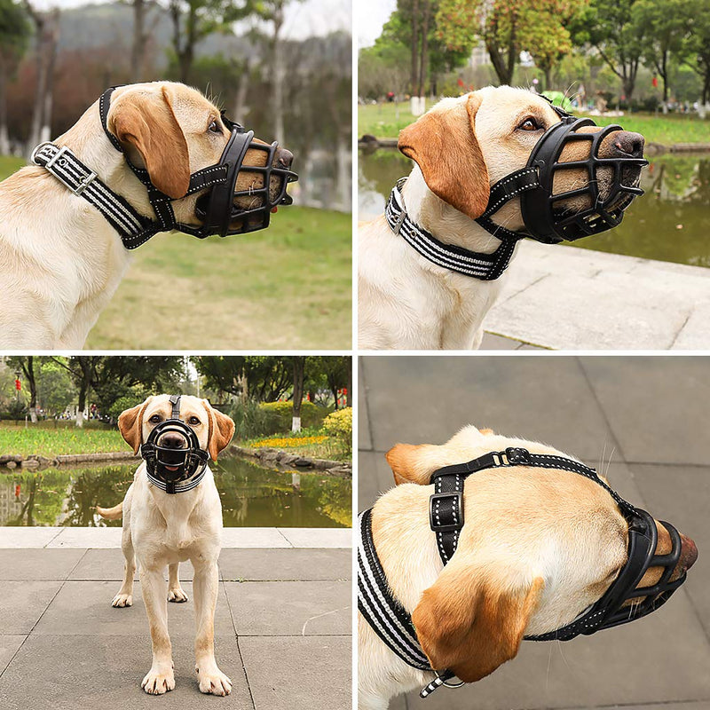 Dog Muzzle-Soft Basket Muzzle for Dogs Adjustable and Comfortable Secure Fit,Best Muzzle to Prevent Biting Size-5 - BeesActive Australia