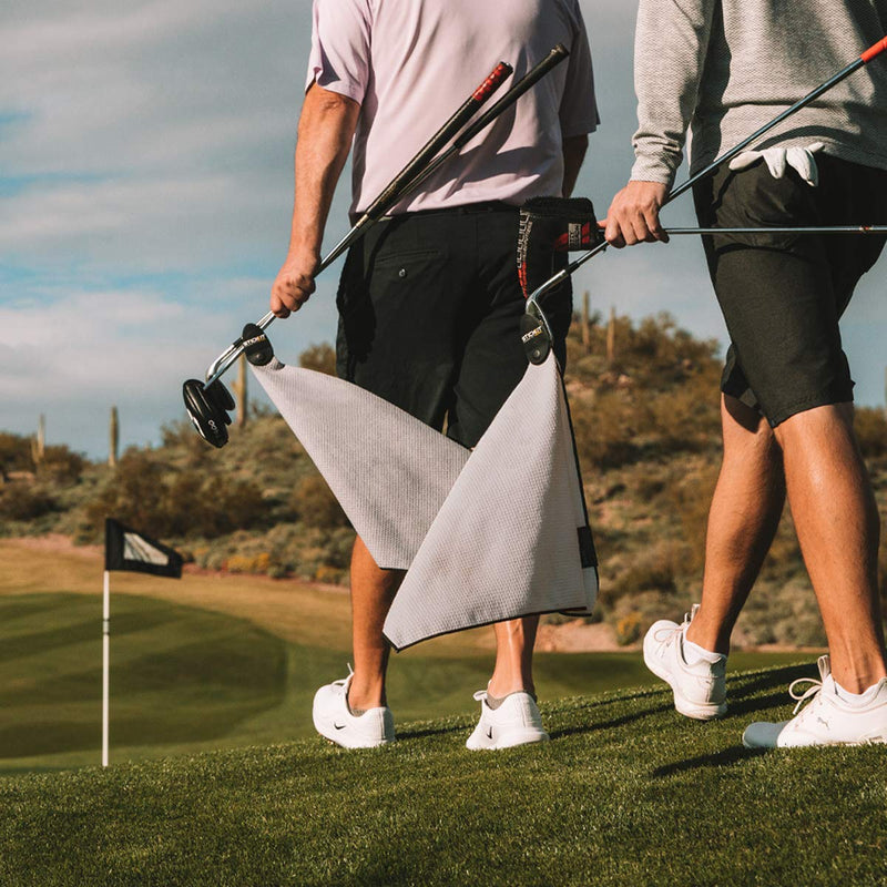 STICKIT Magnetic Towel, Gray | Top-Tier Microfiber Golf Towel with Deep Waffle Pockets | Industrial Strength Magnet for Strong Hold to Golf Carts or Clubs Pack of 1 - BeesActive Australia