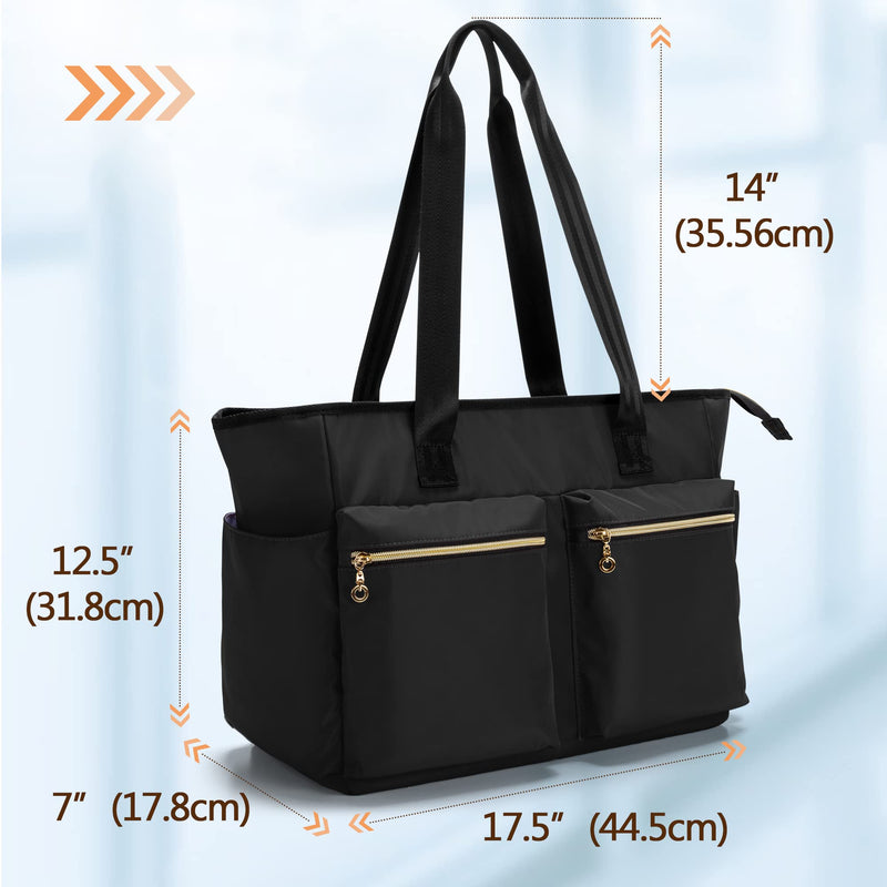 Damero Nurse Tote Bag, Nurse Work Bag with Laptop Sleeve and Pockets for Nursing Students, Medical Supplies and More, Black - BeesActive Australia