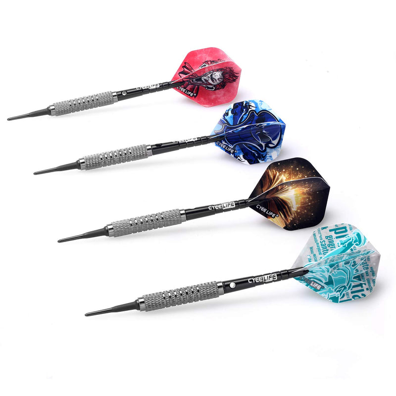 CyeeLife Professional Soft tip Darts 14/17/18g with Alu Shafts with Rubber o Rings,Dart Tool&100 Extra Tips&Extra Flights,Hourse Plastic Darts for Electronic Dartboard 14g Light Small Darts - BeesActive Australia