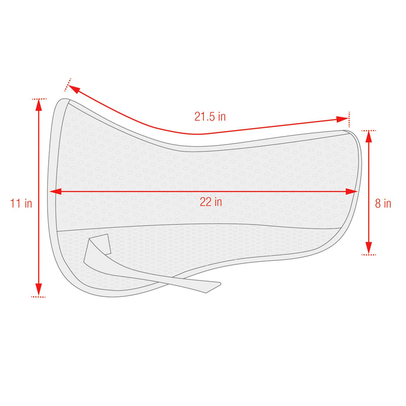 ECP Grip Tech Non Slip Half Saddle Pad Black - BeesActive Australia