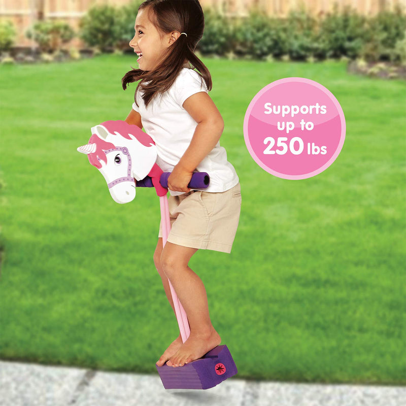 [AUSTRALIA] - Kidoozie Foam Unicorn Pogo Jumper – Fun and Safe Play – Encourages an Active Lifestyle – Makes Squeaky Sounds – For All Sizes, 250 Pound Capacity 