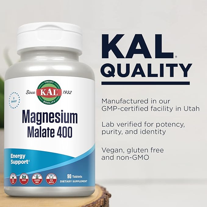 Kal - Magnesium Malate 400 - 90 Tablets - BeesActive Australia