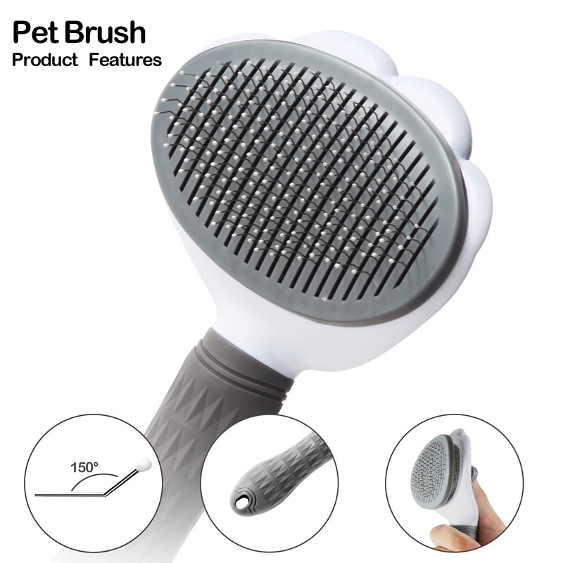 Cat Brush, Grooming Brushes Removes Loose Undercoat for Cats, Self Cleaning Slicker Brushes comb Tangled Hair,Cat Brush Comfort Massage for Long or Short hair Cats(pink) pink - BeesActive Australia