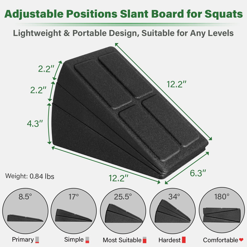 Slant Board for Calf Stretching, Calf Stretcher Slant Board for Squats Wedge Block Incline Board for Physical Therapy, Achilles tendon, Foot Stretching, Calf Raise - BeesActive Australia