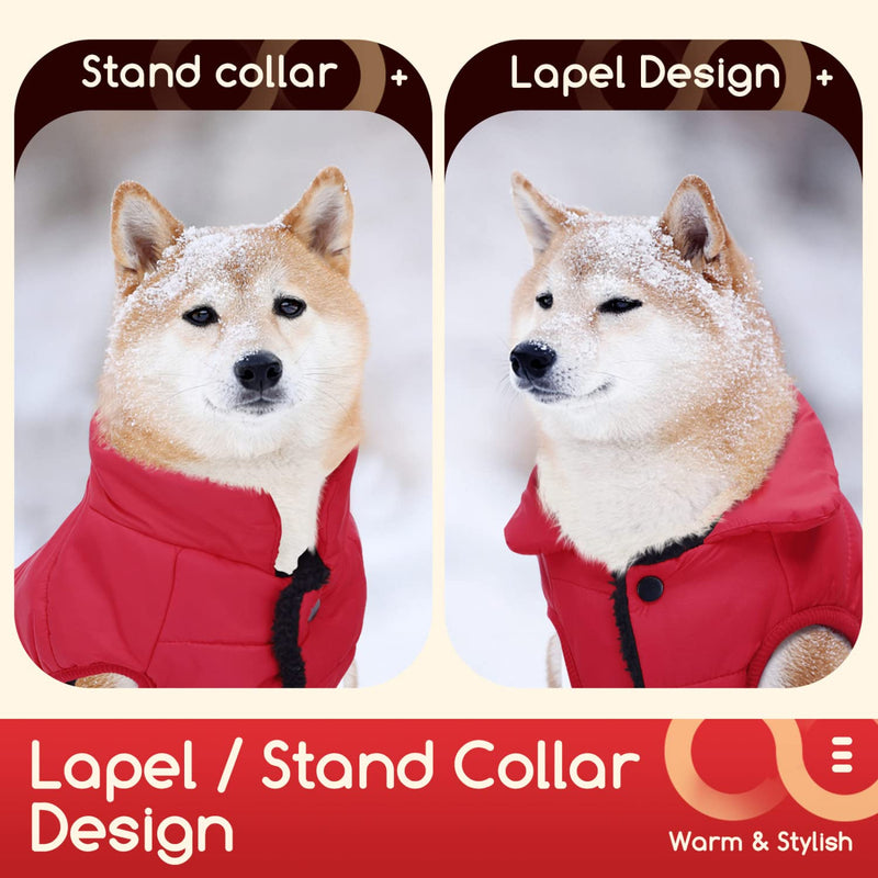 Dog Jacket, Nobleza Warm Cozy Vest Dog Winter Coat with Leash Hole, Waterproof Outdoor Pet Clothes Apparel for Puppy Small Medium Large Dog, Ideal for Cold, Wet, Windy and Snowy Weather Usage - BeesActive Australia