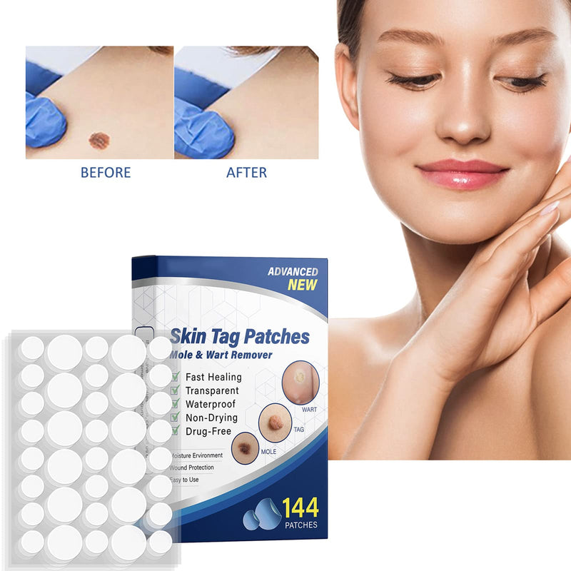 Mole Remover Patches,Skin Tag Removal Patches,Wart Healing Patches,Safe and Easy to Use in Minutes,144Pcs - BeesActive Australia