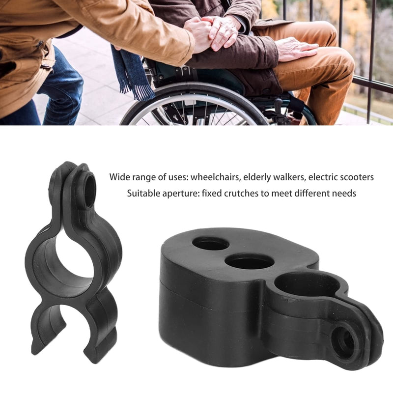 2pcs Wheelchair Walking Stick Rack, Practical Cane Holder Crutch Holder Wheelchair Accessory for Electric Wheelchairs Electric Mobility Scooter - BeesActive Australia