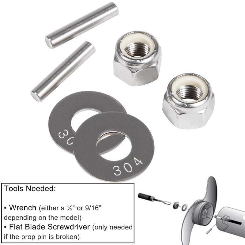 6 Pack MKP-34 Prop & Nut Kit E Fits for Minn Kota Trolling Motor Includes Prop Nut & Washer 1865019 - BeesActive Australia