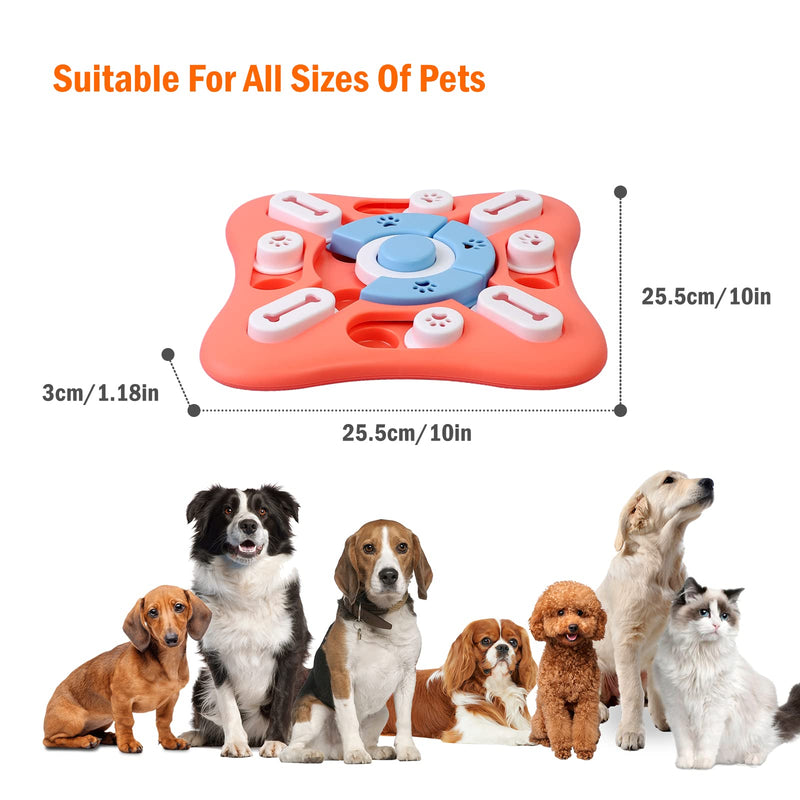 Knitly Dog Puzzle Toys for IQ Training & Mental Enrichment, Interactive Dog Toys for Large Medium Small Dogs，Dog Treat Puzzle Dispensing Slow Feeder with Squeaky Design for Training & Fun Feeding Level-1 - BeesActive Australia