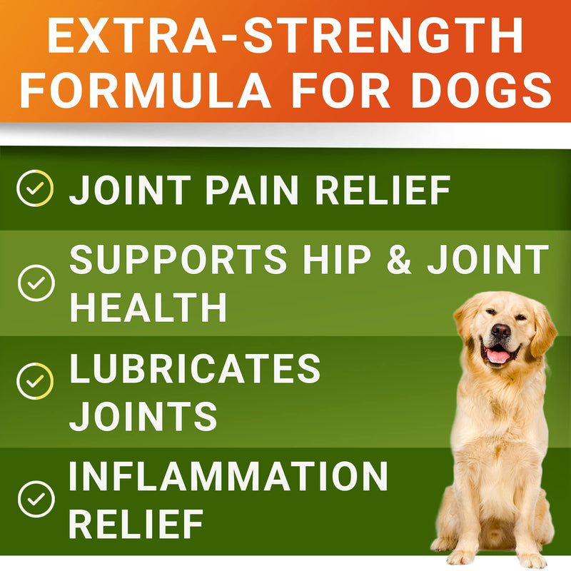 STRELLALAB Glucosamine Treats for Dogs - Joint Supplement w/Omega-3 Fish Oil - Chondroitin, MSM - Advanced Mobility Chews - Joint Pain Relief - Hip & Joint Care - Made in USA Bacon Senior Advanced - 120 Treats - BeesActive Australia