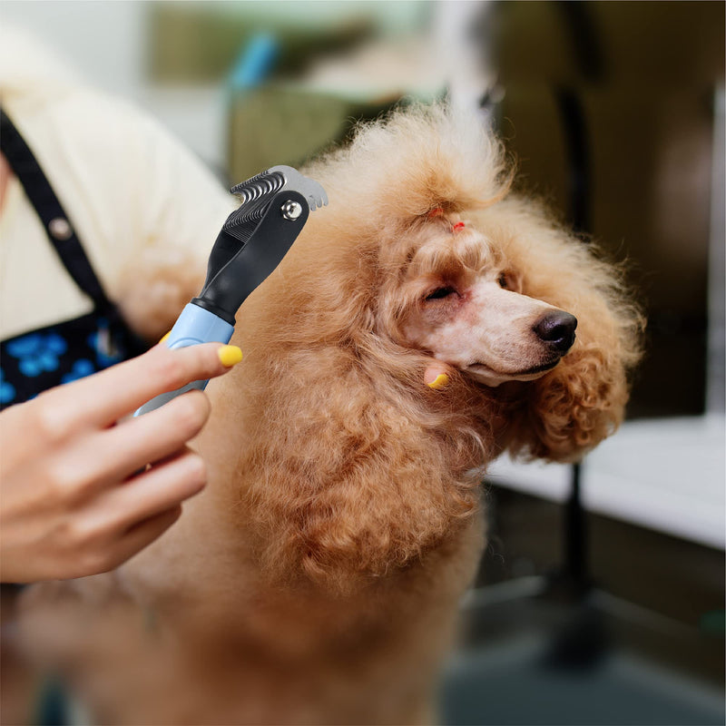WOBEVB Pet Grooming Brush - Deshedding Brush, Double Sided Shedding and Dematting Undercoat Rake Comb for Dogs and Cats, Deshedding Tool for Grooming - BeesActive Australia