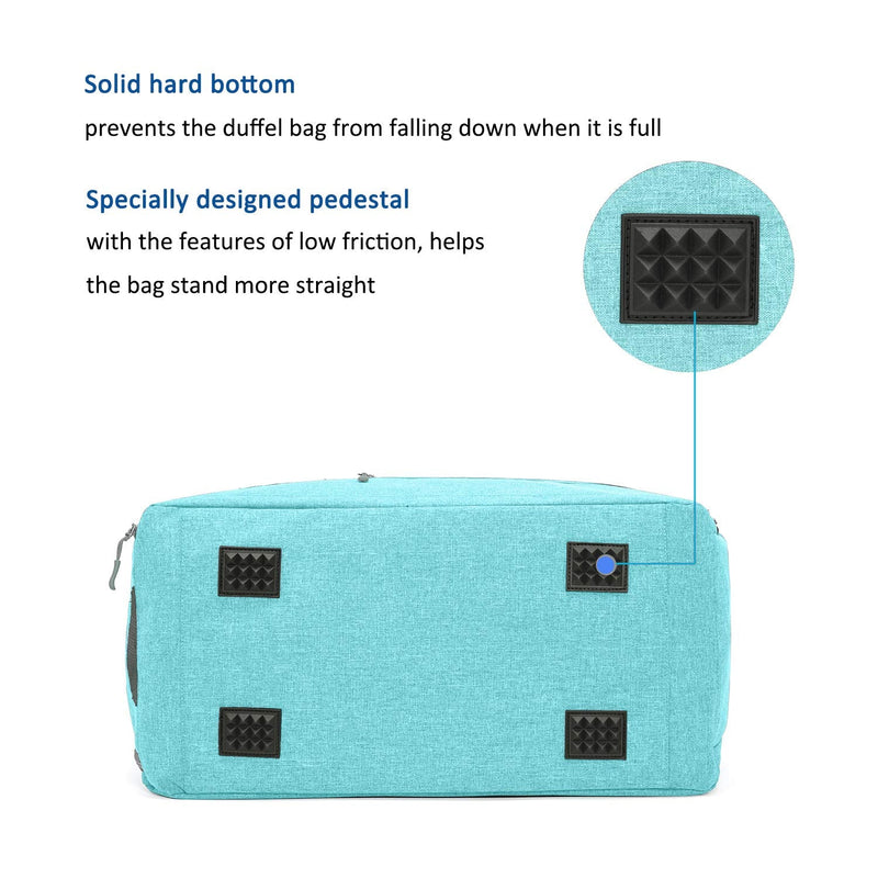 MarsBro Water Resistant Sports Gym Travel Weekender Duffel Bag with Shoe Compartment Tiffany Blue - BeesActive Australia