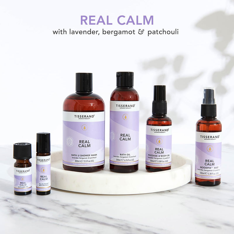 Tisserand Aromatherapy - Real Calm MoodFix Mist - 100% Pure Essential Oil - Lavender, Bergamot, and Patchouli - Calming Aromatherapy - 100ml - BeesActive Australia