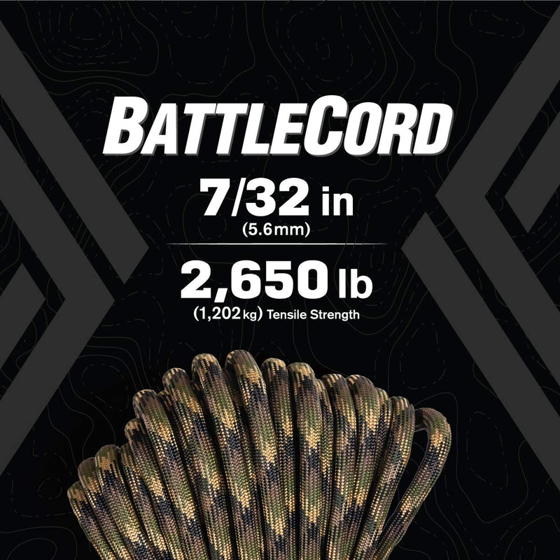 Atwood Rope MFG 5.6MM BattleCord - 2650lb Tensile Strength Groundwar 50.0 Feet - BeesActive Australia