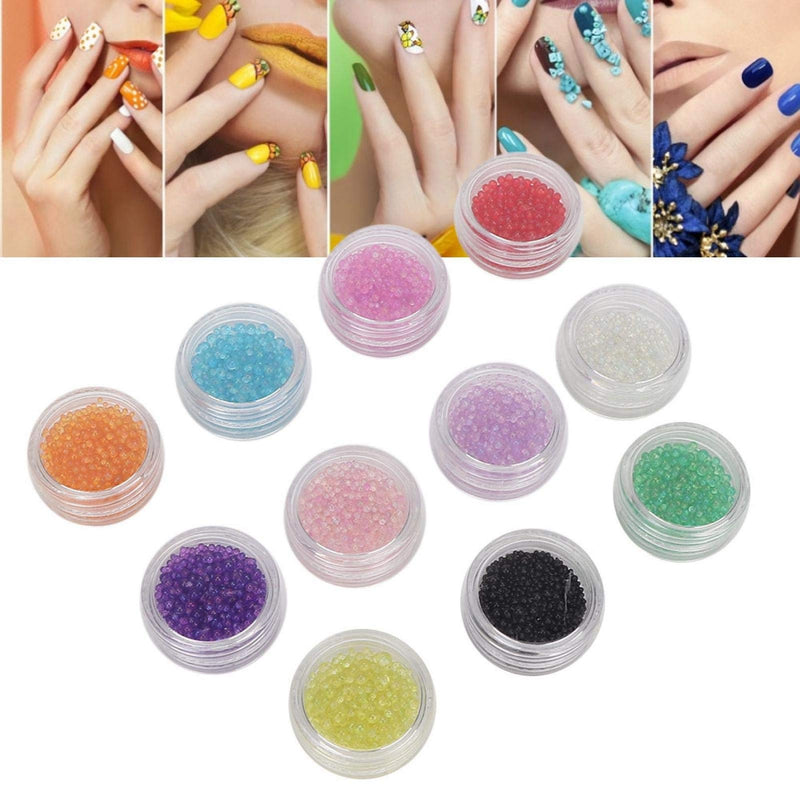 Yencoly Jewelry Beads, 1-3mm DIY Nail Tool Nail Beads, Non-Porous Bubble Beads for Nail Art Mobile Phone Chassis - BeesActive Australia