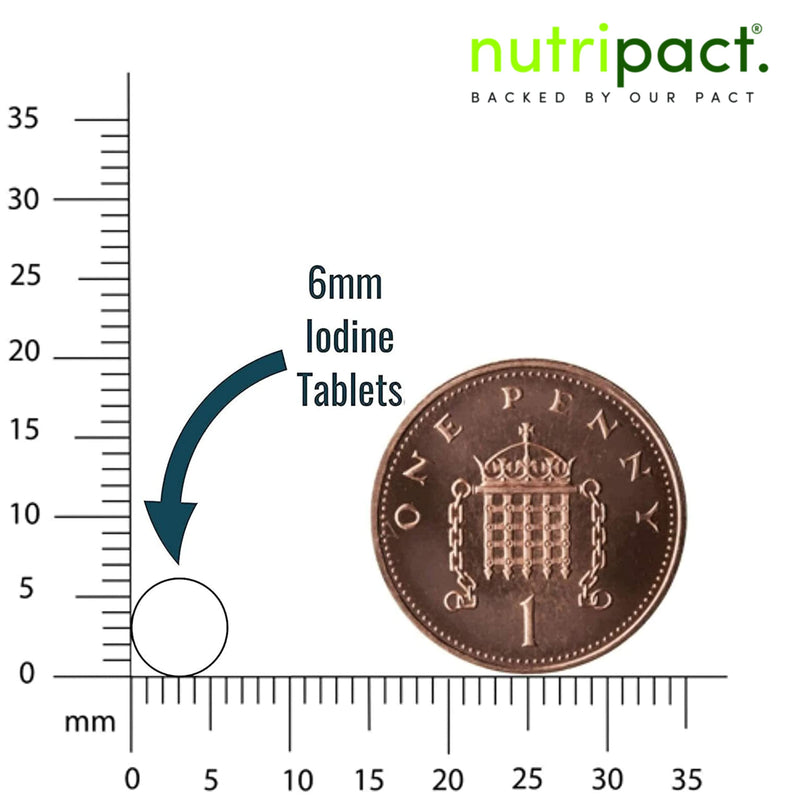 Iodine Supplement 150mcg Tablets - 180 Vegan Tablets - 6 Month Supply - Source of Iodine from Potassium Iodide - Suitable for Vegans - UK Made - BeesActive Australia