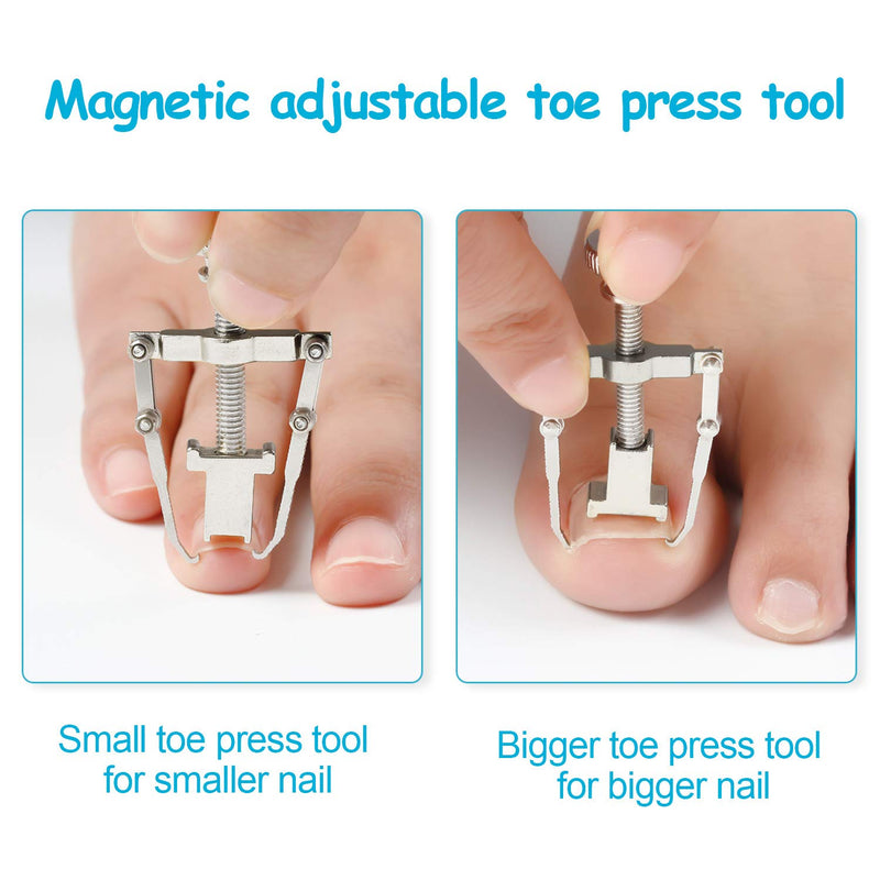 10 Pieces S Size Ingrown Toenail Tools Include Ingrown Toenail Lifter Buckle File Cuticle Pusher Sticker Stainless Steel Foot Care Tool - BeesActive Australia