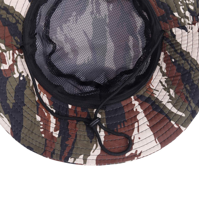 [AUSTRALIA] - MOMOCOY Outdoor Sun Hat, Waterproof Fishing Hat Sun Protection Summer Boonie for Man and Women Foldable Bucket Hat for Hiking Camouflage C Unisex 