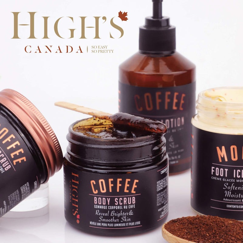 HIGH'S Coffee Scrub Body, Arabica Coffee Scrub Exfoliate & Moisturize Skin Fights Acne Birthday Gifts for Women, 6.8 oz - BeesActive Australia