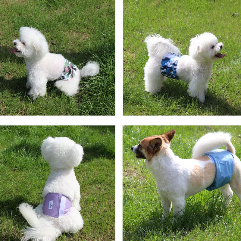 JoyDaog Reusable Belly Bands for Dogs,5 Pack Premium Washable Dog Diapers Male Puppy Nappies Wrap Medium (Pack of 5) 5 Fashion Colors - BeesActive Australia