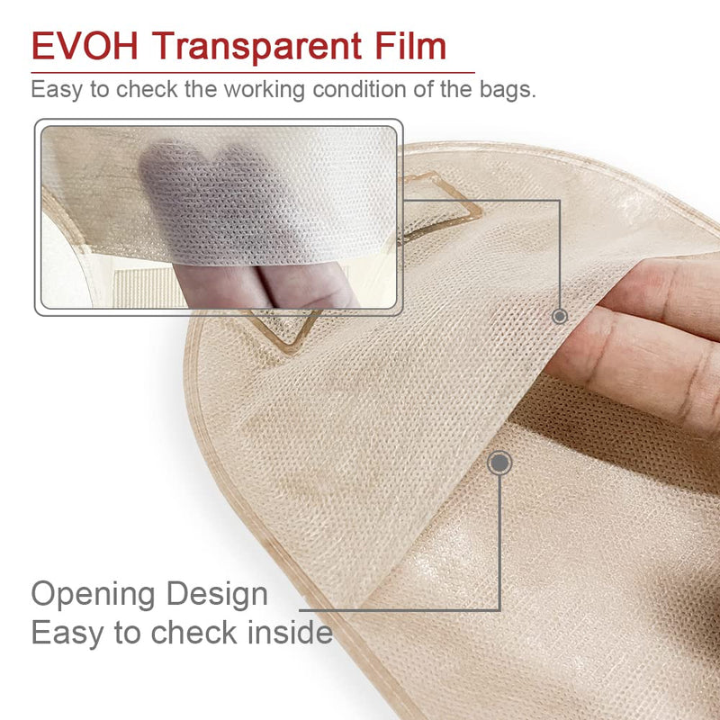 OUCHAN 1-Piece Ostomy Bags Colostomy Pouch with Hook and Loop 12”, Cut-to-Fit(20 pcs/Box) - BeesActive Australia