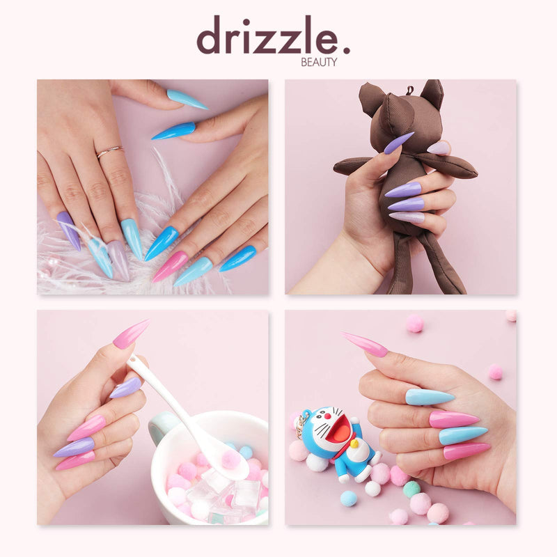 Drizzle Dipping Powder Set 6 Colors Dip Powder Nail Dip Set Dipping System for French, No LED Nail Lamp Needed Manicure Nail Art DIY Home Gifts for Women Fairy Flair - BeesActive Australia