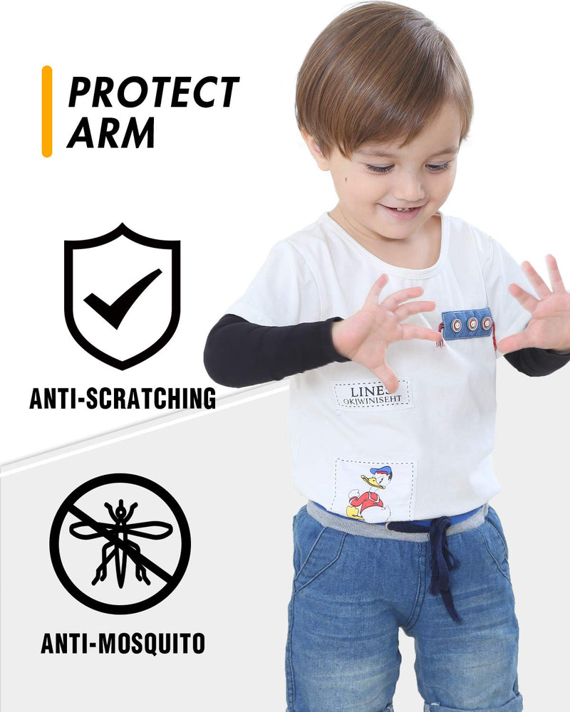 Arm Sleeves for Kids, Toddlers, UPF 50 UV Sun Protection Sleeves to Cover Arms M-1 Pair Black Medium - BeesActive Australia