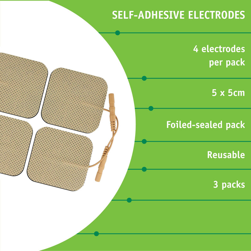 Med-Fit Blue -TENS Self Adhesive Pads 5cmx5cm for Sensitive Skin and Long Term Repeated Use - BeesActive Australia