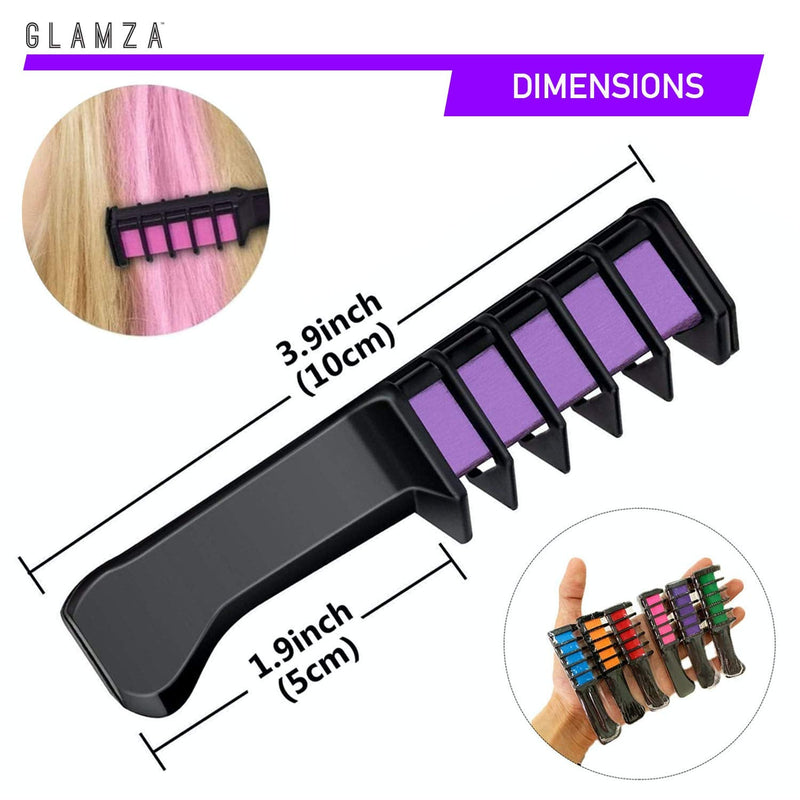 Hair Chalk GLAMZA Hair Chalk for Kids x6 Vibrant Hair Chalks for Girls Women & Children - BeesActive Australia