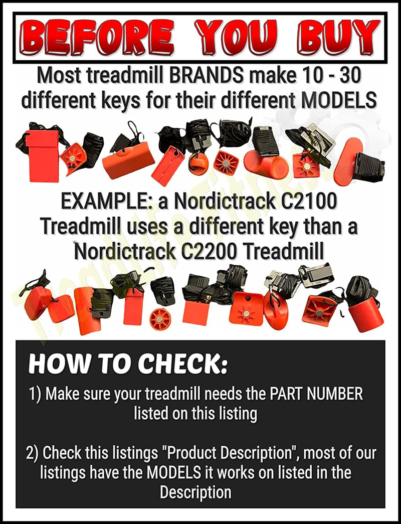 Treadmill Safety Key | Part Number 347877 | Compatible with NordicTrack X22I Interactive NTL290162 - BeesActive Australia
