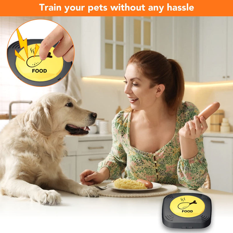 Dog Buttons for Communication - Set of 4 Recordable Communication Speech Buttons - Pet Training Buzzer - Talking & Speaking Button for Dog & Cat Training - Customized Sound - Dog Voice Command Buttons - BeesActive Australia