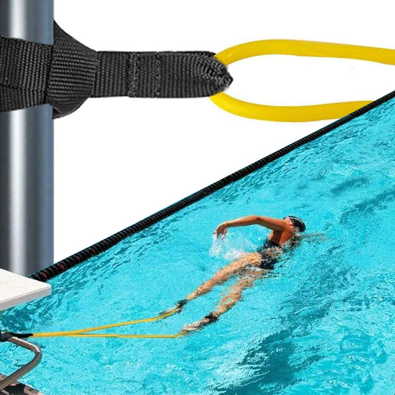 KINMAD Swimming Resistance Training Belt Cord, 2M Adjustable Pool Swim Training Tether Swim Harness Static Swimming Belt Cord for Kids and Adults Swimming Training - BeesActive Australia