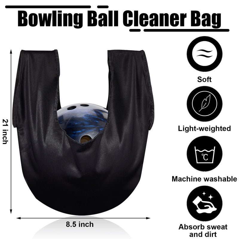 8 Pcs Bowling Shoe Protector Covers Bowling Ball Seesaw Microfiber Bowling Ball Polisher Bowling Ball Towel Bowling Sanding Pads with Storage Bag Bowling Accessory Kit for Bowling Sport Equipment Large - BeesActive Australia