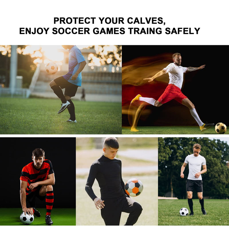 Soccer Shin Guards for Kids Youth, Shin Guard and Shin Guard Sleeves for Boys and Girls for Football Games EVA Cushion Protection Reduce Shocks and Injuries C-black+white Large - BeesActive Australia